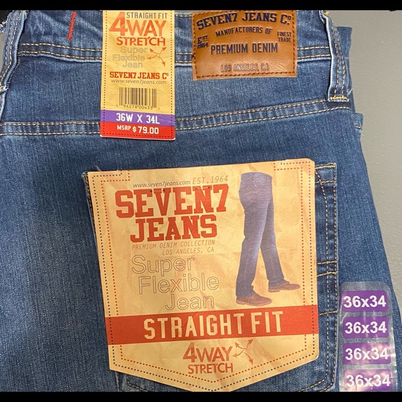 Seven7 Jeans Mens Straight Fit 4way 